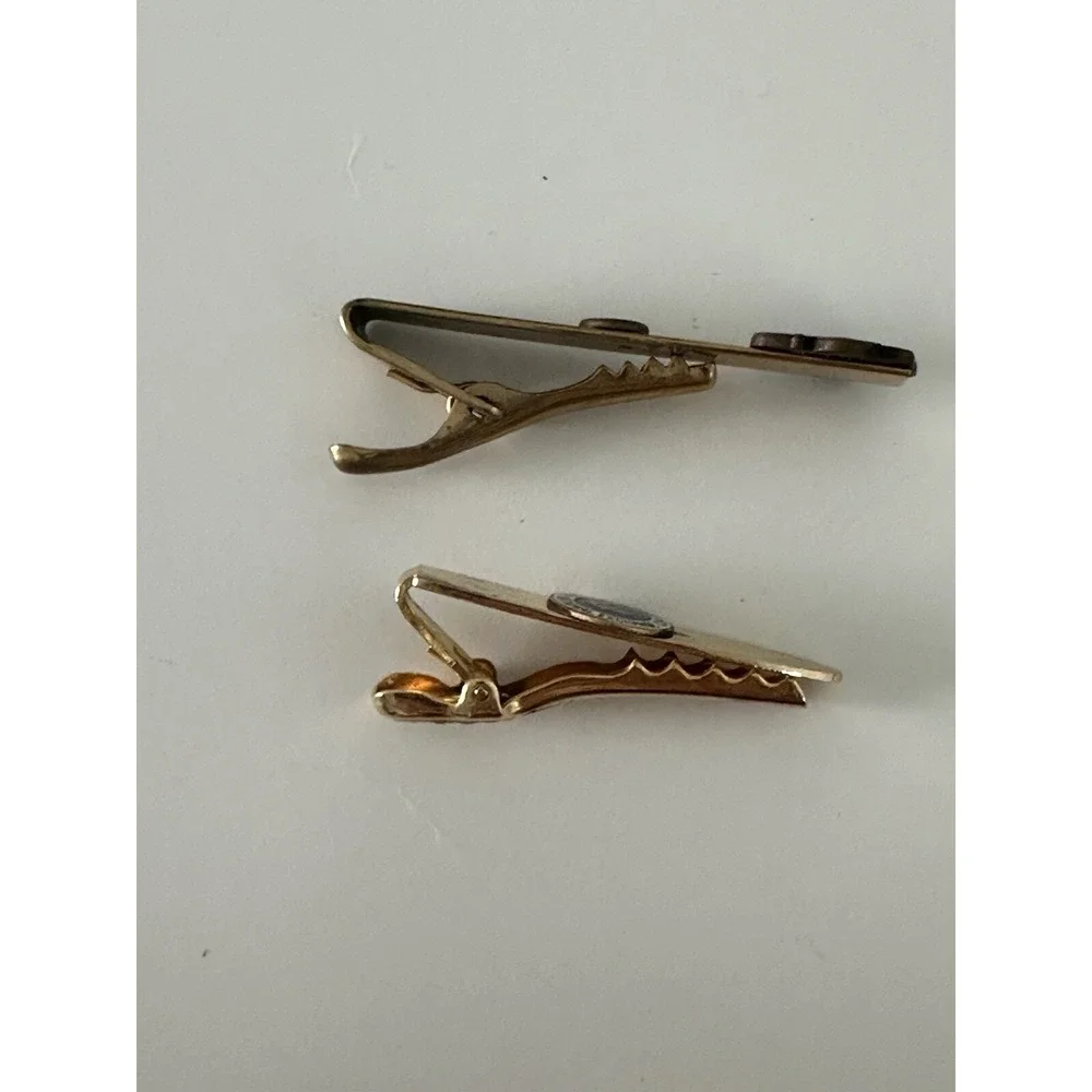National Exchange Unity for Service Tie Clip Bar Set‎ 5 Years Gold Tone